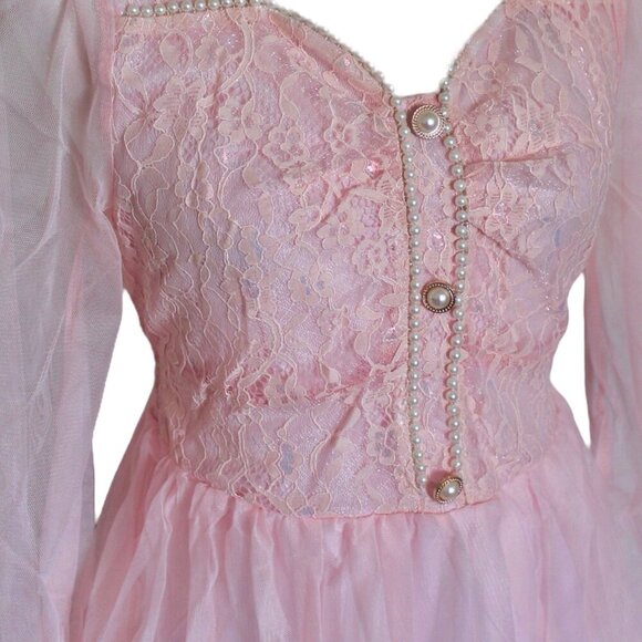 Pink Midi Princess Dress Tulle - Picture 3 of 7